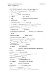 Elementary use of language test