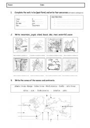 English Worksheet: surprise 6 UNIT 5 The world