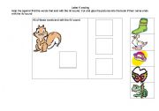 English Worksheet: words that end with the /k/ sound