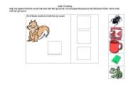 English Worksheet: words that end with the /g/ sound