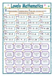 English Worksheet: BASIC MATHAMETICS