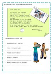 English Worksheet: READ ABOUT DENIS