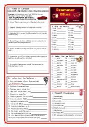 English Worksheet: Grammar Bites #4 (with answer key)