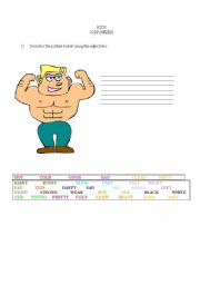 English Worksheet: Adjectives