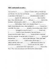 English worksheet: Fill in the gaps Past tense