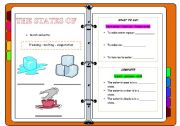 English Worksheet: States of water