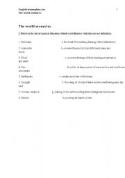 English Worksheet: The world around us