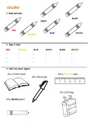 COLORS AND SCHOOL OBJECTS