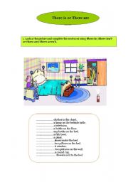 English Worksheet: There is or there are