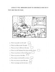 English Worksheet: True or False