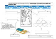 English Worksheet: snowman