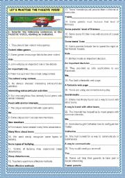 English Worksheet: LETS PRACTISE THE PASSIVE VOICE!