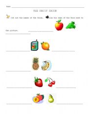 English Worksheet: THe Fruit Group