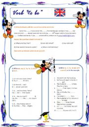 English Worksheet: verb to be