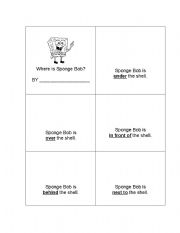 English Worksheet: SpongeBob Prepositions Book