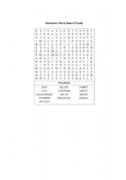 English Worksheet: Halloween Crossword