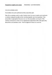 English Worksheet: Prepostion noughts and crosses