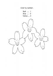 English Worksheet: Color by Number