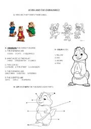 English Worksheet: alvin and the chipmunks 2