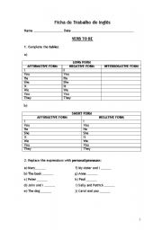 English Worksheet: work