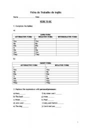 English worksheet: work