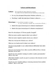 English Worksheet: Cultural Awareness