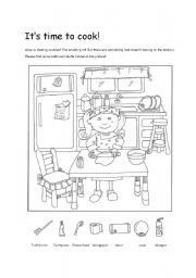 English Worksheet: Hidden pictures-find bathroom stuffs