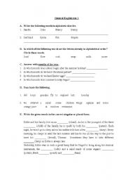 English Worksheet: Pr.2 Test Paper