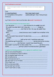 English Worksheet: Third conditional