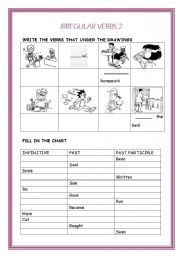 English Worksheet: IRREGULAR VERBS