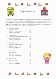 English Worksheet: Lucys classroom