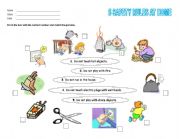 English Worksheet: Safety Rules at Home