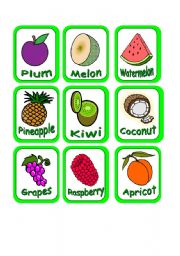 Fruits memory game (part 2 of 2 ) Fully editable