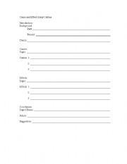 English Worksheet: Outline