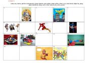 English worksheet: Superheros diary