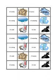 English Worksheet: Weather dominoes