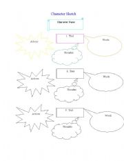 English Worksheet: Character Sketch