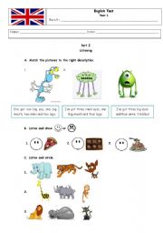 English worksheet: English Test - Elementary