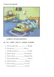 English Worksheet: Prepositions of Place