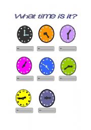 WHAT TIME IS IT?