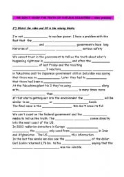 English Worksheet: Videos about the nuclear accident in Japan
