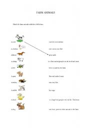 English worksheet: Farm animals