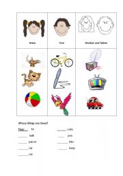 English worksheet: possessive prounoun