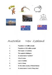 English Worksheet: Australia vs New Zealand