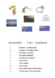 English worksheet: Australia vs New Zealand