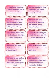 English Worksheet: Should have - conversations cards