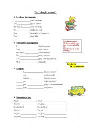 English Worksheet: The simple present