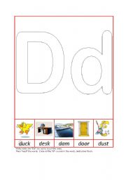 English worksheet: Phonic Recognition Dd