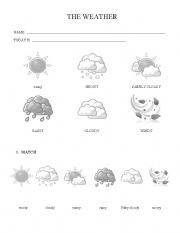 English worksheet: The weather