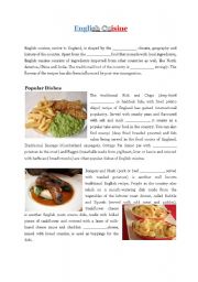 English Worksheet: English cuisine